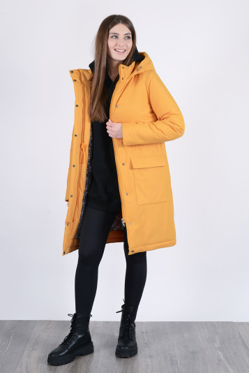 Полупальто зимнее 23753 охра