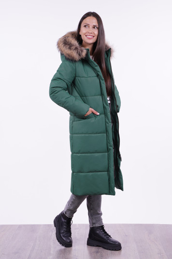 Пальто зимнее 30780 зеленый