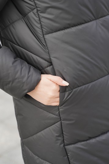 Пальто зимнее 43811 черный