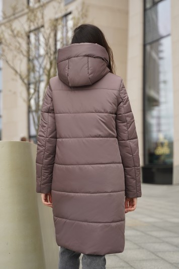 Пальто зимнее 43812 мокко