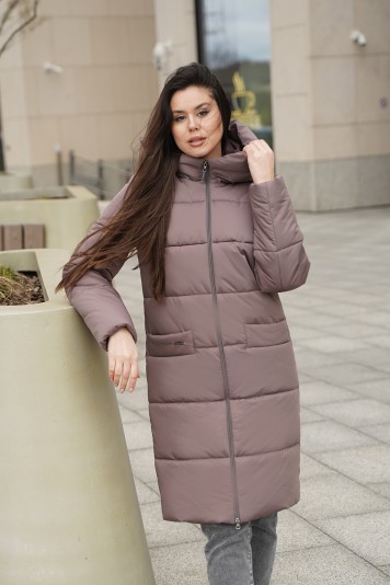 Пальто зимнее 43812 мокко