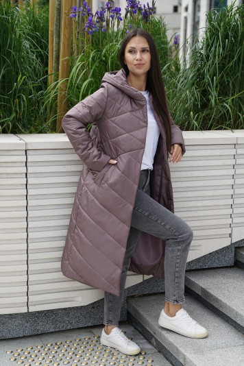 Пальто деми 53952 кофе