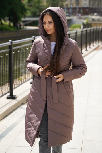 Пальто деми 53952 кофе