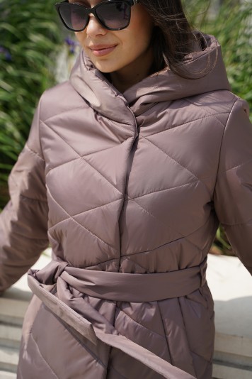 Пальто деми 53952 кофе