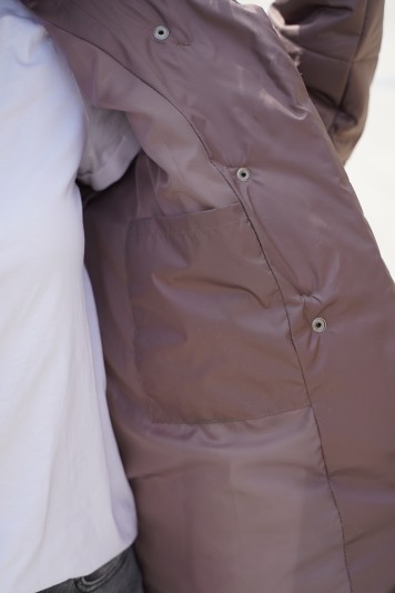 Пальто деми 53952 кофе