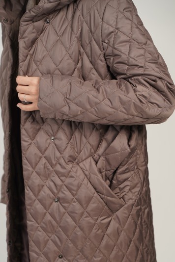 Пальто деми 43805 кофе