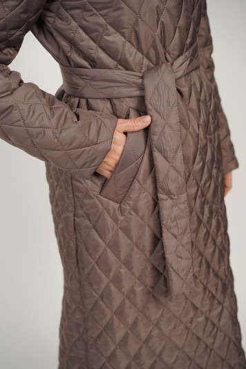 Пальто деми 43805 кофе