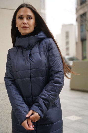 Пальто деми  53954 синий