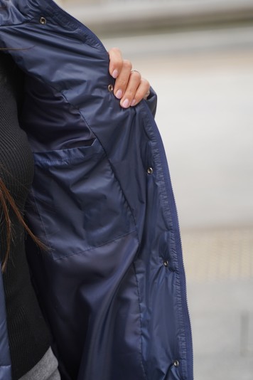 Пальто деми  53954 синий