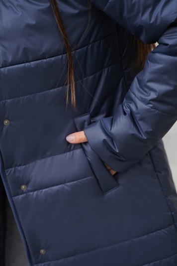 Пальто деми  53954 синий