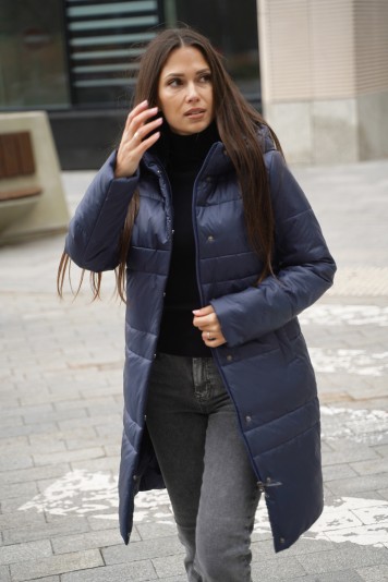 Пальто деми  53954 синий