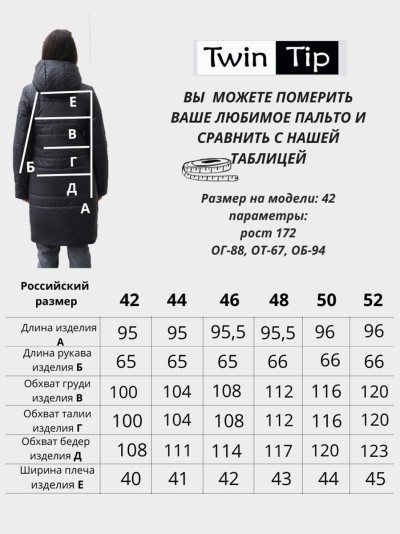 Пальто деми  53954 синий