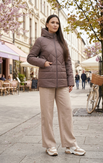 Куртка деми 53902 кофе