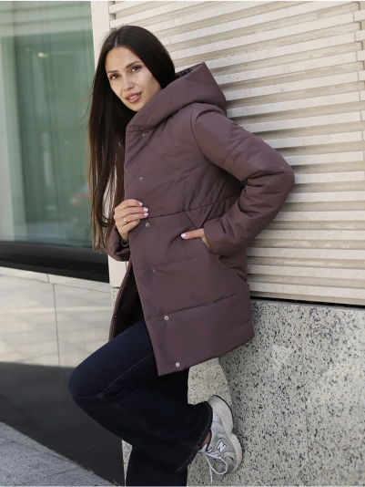 Куртка деми 53908 кофе