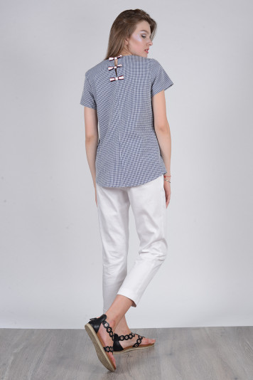 Блуза 8308.1 + брюки 8207.1 клетка