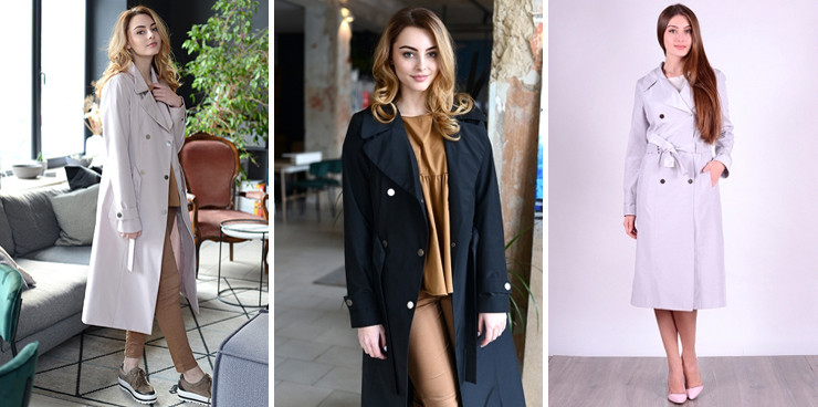 Двубортный удлиненный плащ женский - для ценителей классики