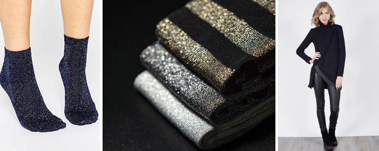 Носки из люрекса с успехом заменят туфли