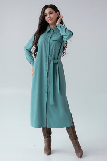 Платье 1093д бирюза