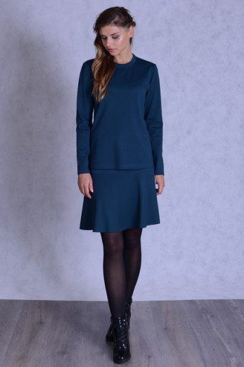 Джемпер 7137 + юбка 7102.1 зеленый