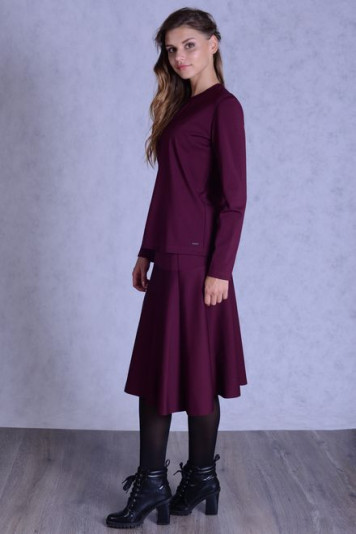 Джемпер 7137 + юбка 7102.2 бордо